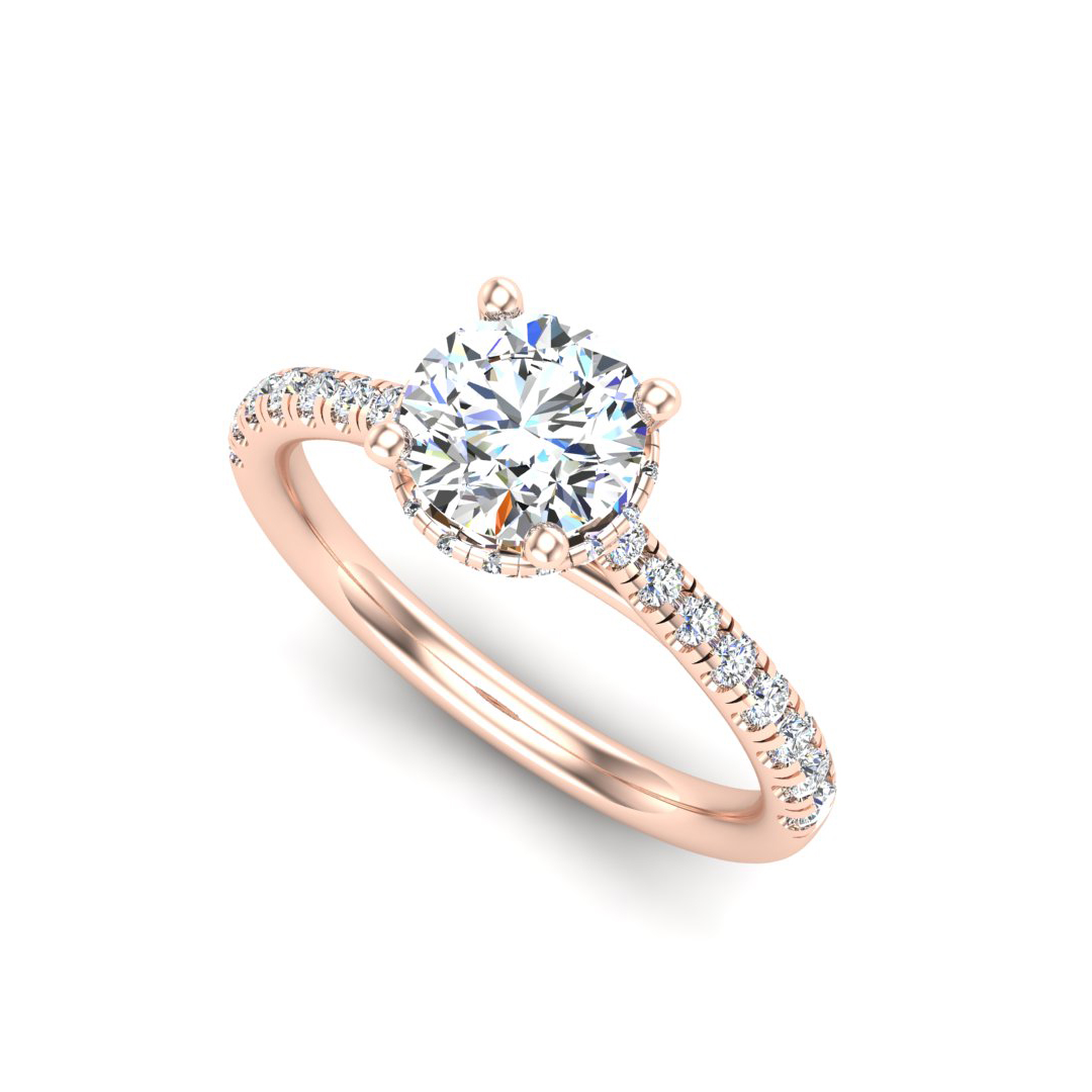 Amora Halo Engagement Ring